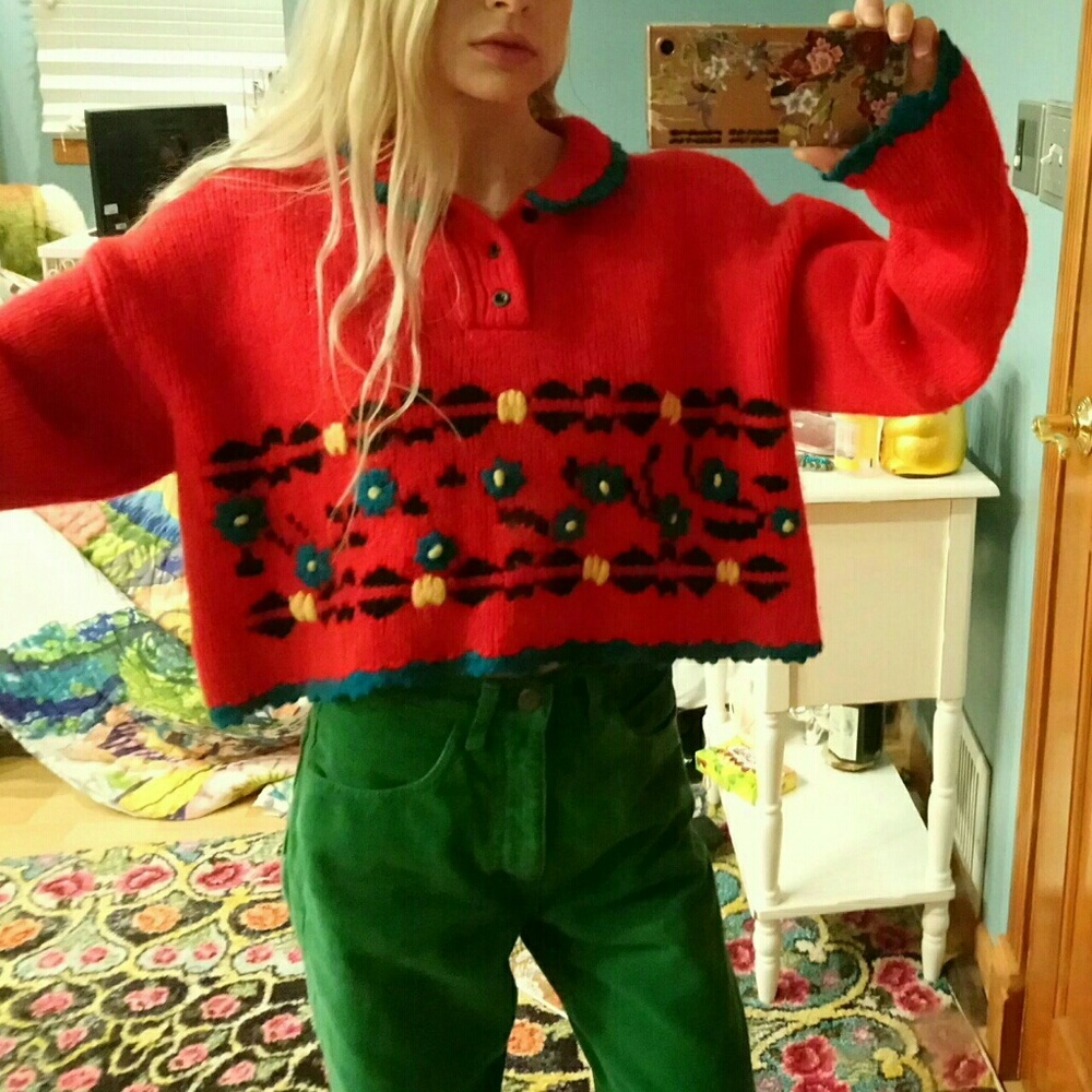 *SOLD* ESPRIT • 80s Vintage Wool Pullover Sweater - Picture 5 of 5